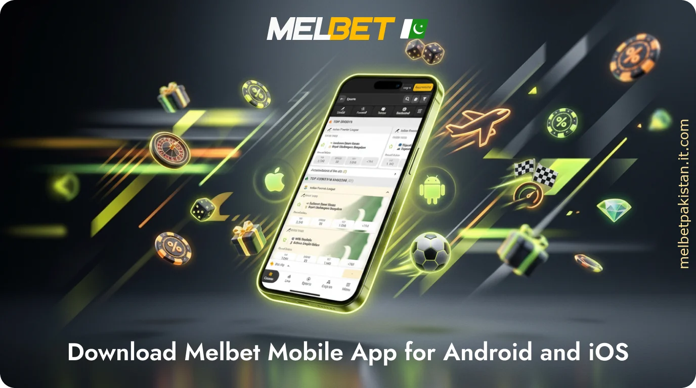 With the Melbet mobile app, users in Pakistan can place sports bets and enjoy slots and live casino games